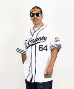 New Releases FB County Mens Baseball Classic Signature Jersey - White