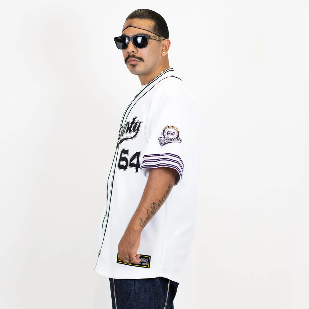 New Releases FB County Mens Baseball Classic Signature Jersey - White 4 New Releases FB County Mens Baseball Classic Signature Jersey - White