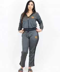 New Release FB County Womens Track Suit Set - Grey