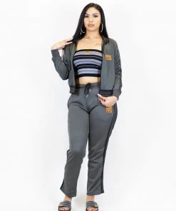 New Release FB County Womens Track Suit Set - Grey
